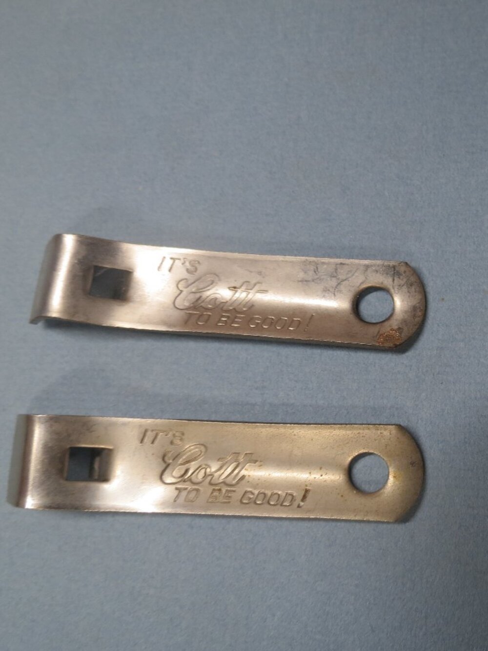 Vintage (2) Bar Bottle Openers ITS COTT TO BE GOOD Walden Cambridge MA